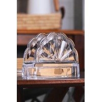 Porta Guardanapo Para Papel Vidro Cristal P/ Mesa 10,5cm